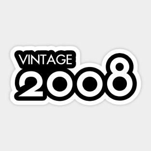 Vintage 2008 Gift 12th Birthday Party Sticker